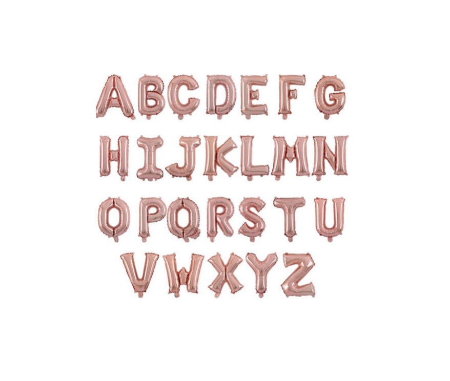 Balon literka 1 metr, kolor różowe złoto