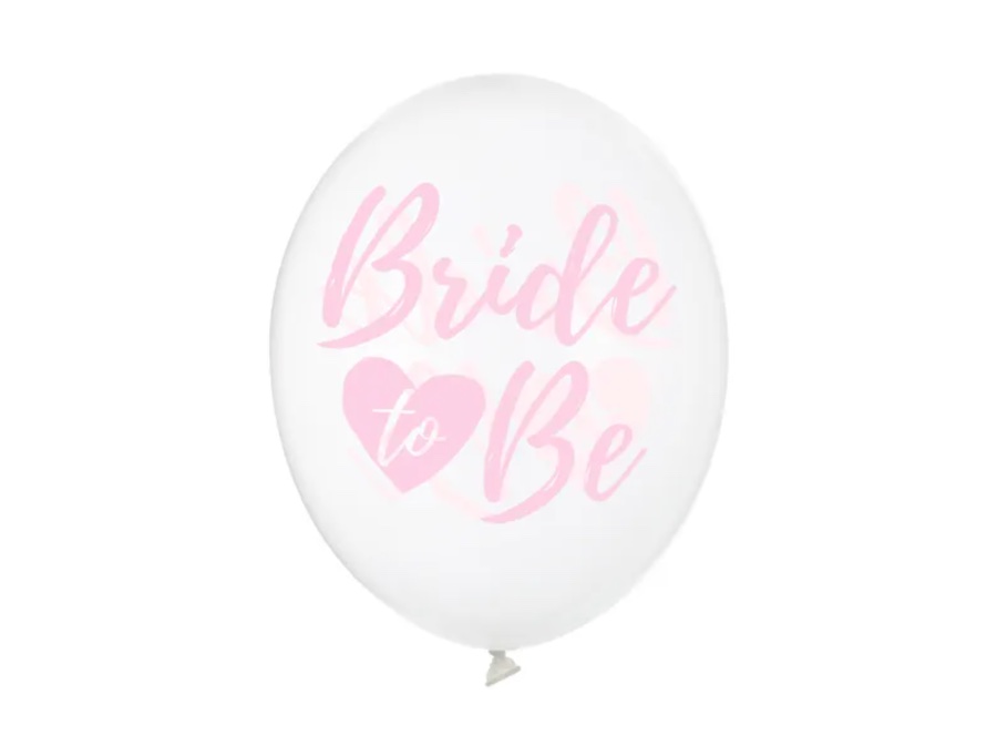 Balony Bride to be, różowy napis z helem