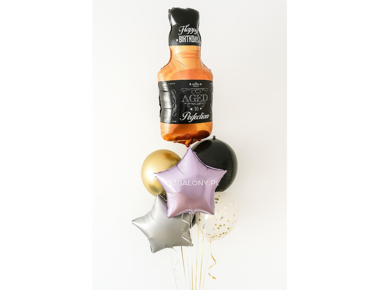 Bukiet z siedmiu różnych balonów z helem