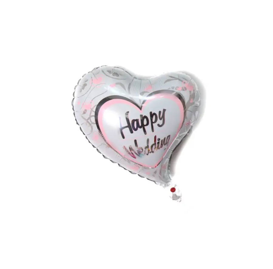 Balon z napisem Happy wedding