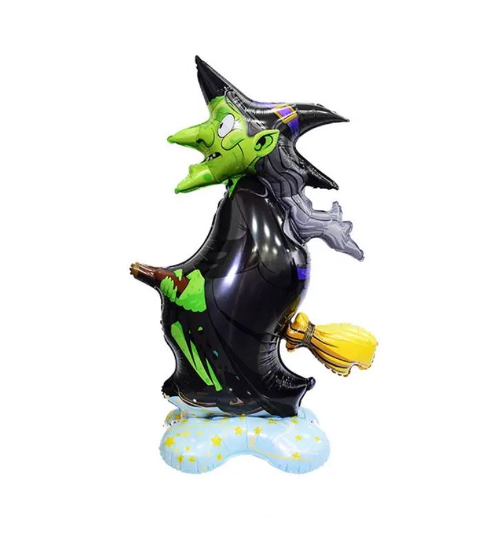 Balon wiedźma na miotle 128 cm