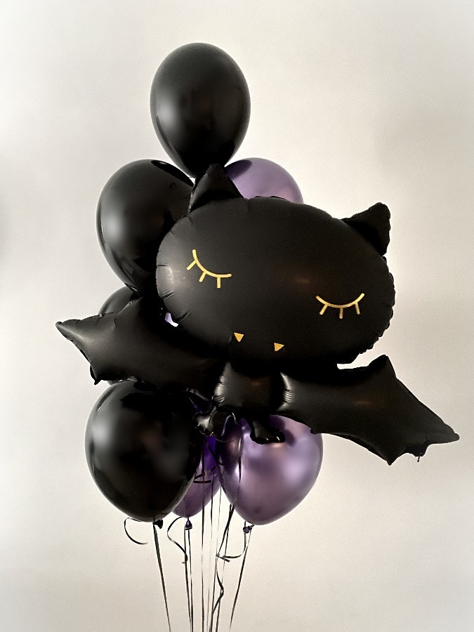 Zestaw balonów z nietoperzem z helem