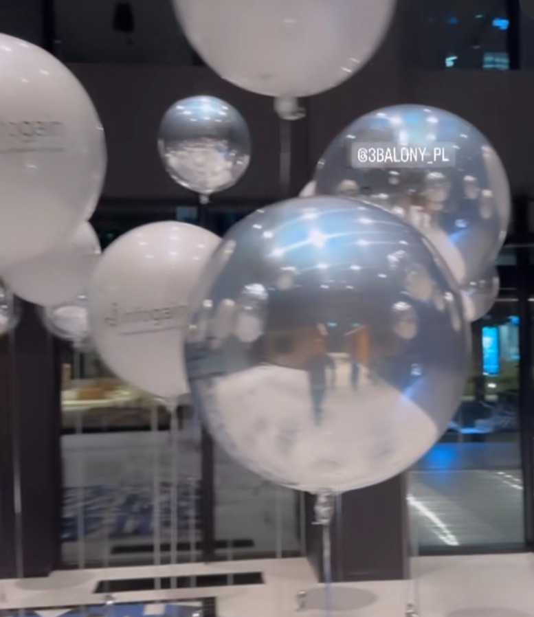 Orbz-kula, kolor srebrny z helem