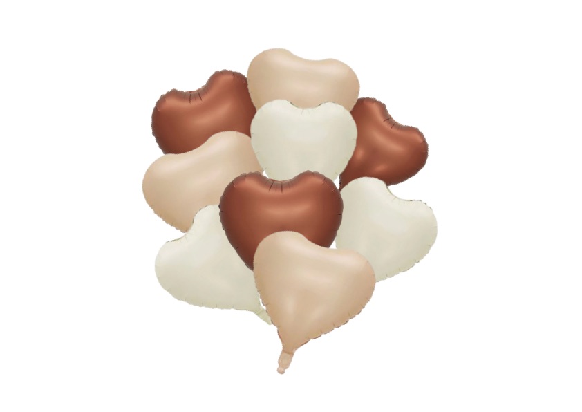 Bukiet balonowy w odcieniach beżu z helem