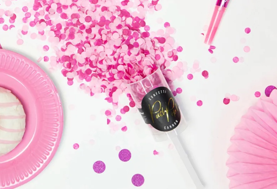 Różowe konfetti Push pop