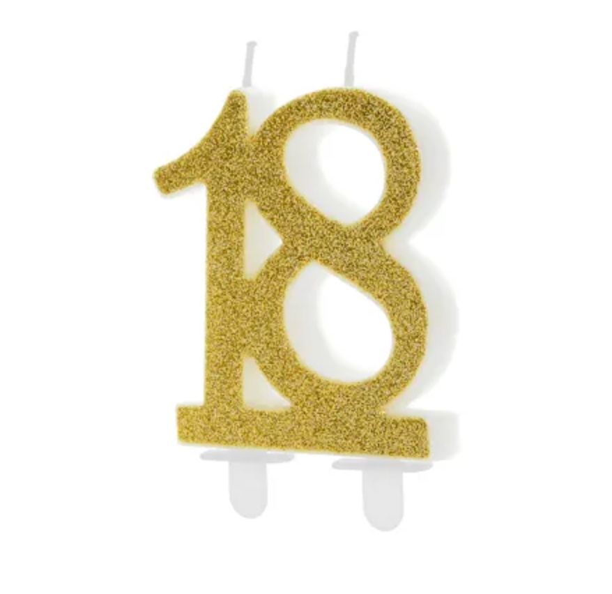 Świeczka urodzinowa liczba 18