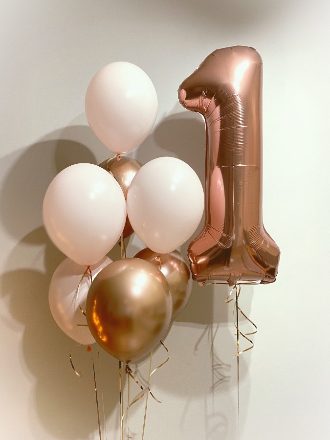 Balony na roczek dla dziewczynki