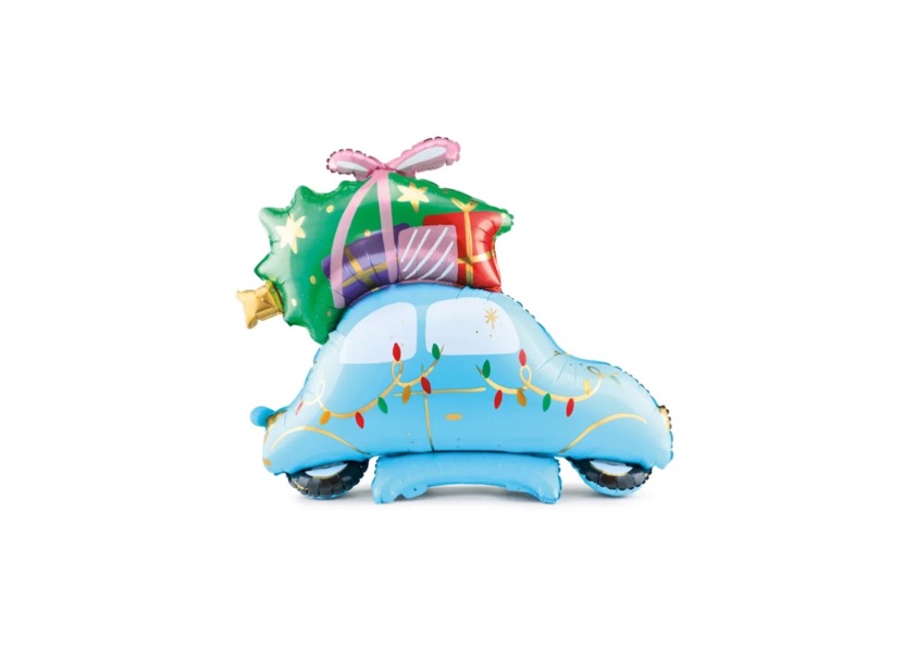 Stojący balon foliowy Świąteczne Autko