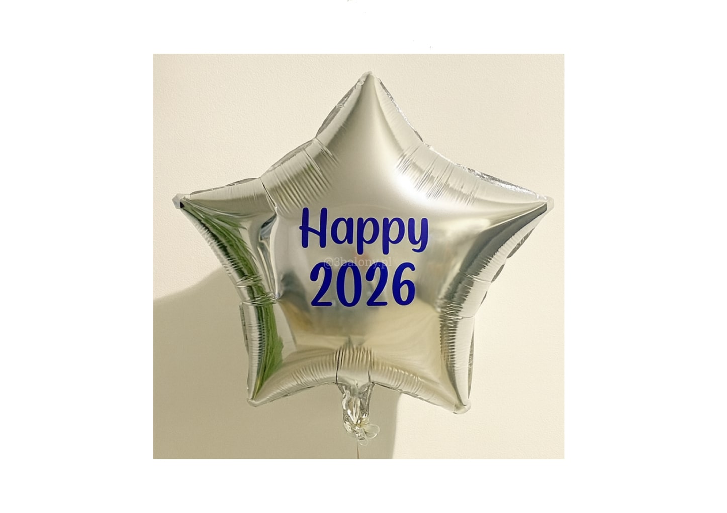 Balon foliowy gwiazdka z niebieskim napisem