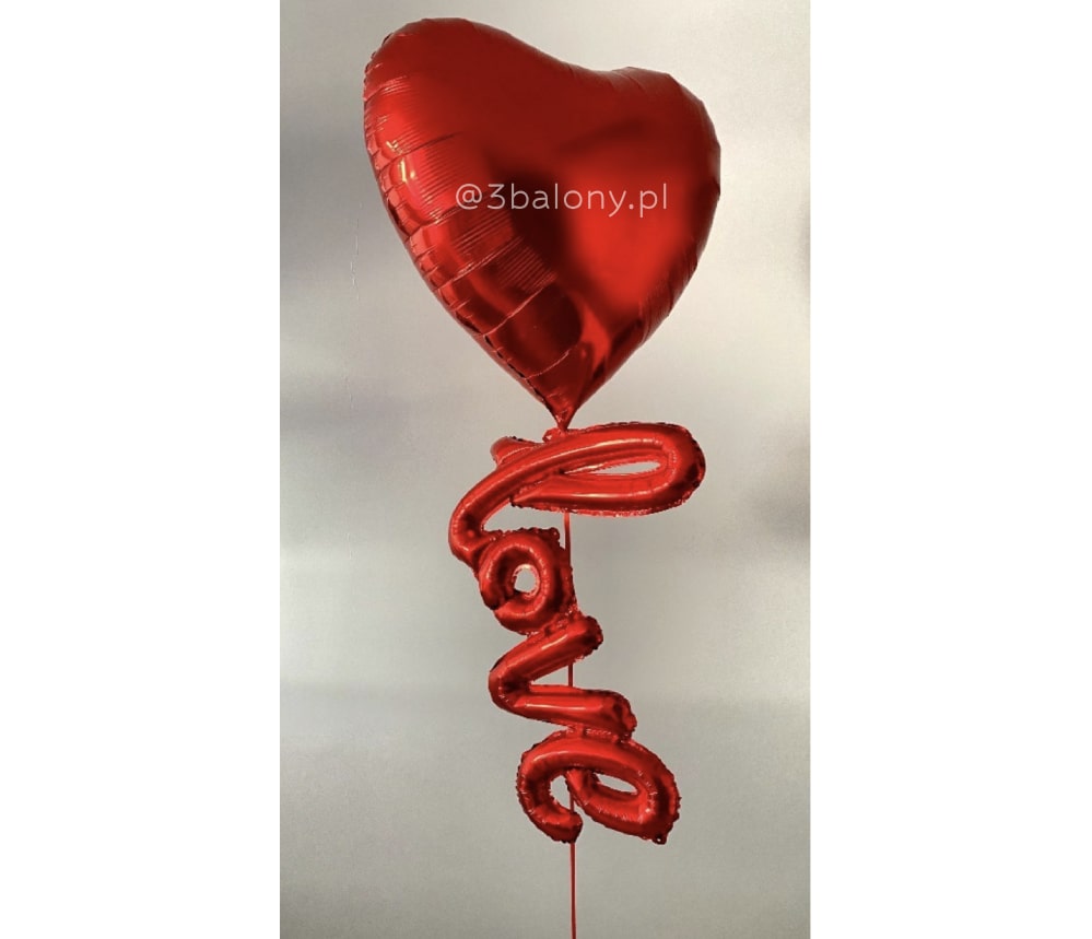 Ogromny balon serce 75 cm z helem