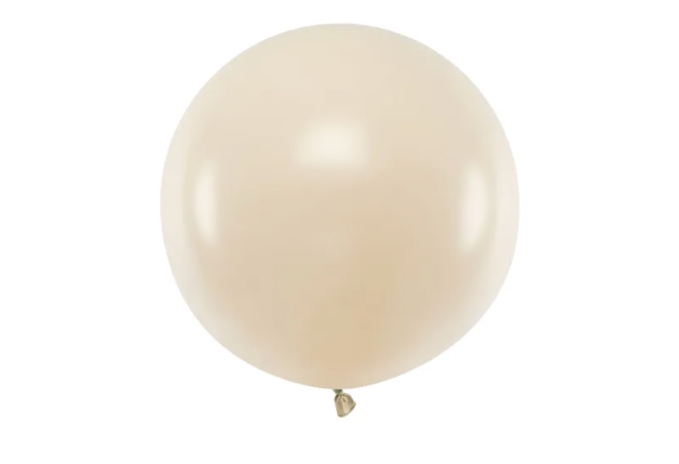 Balon okrągły 100 cm, kolor nude z helem