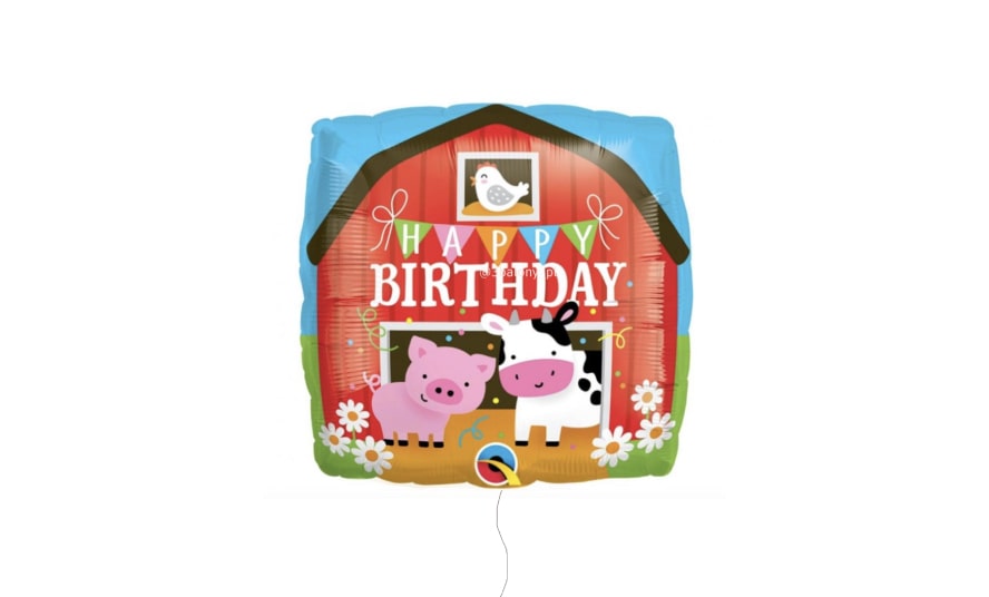 Balon foliowy 18″ Happy Birthday – Stodoła z helem