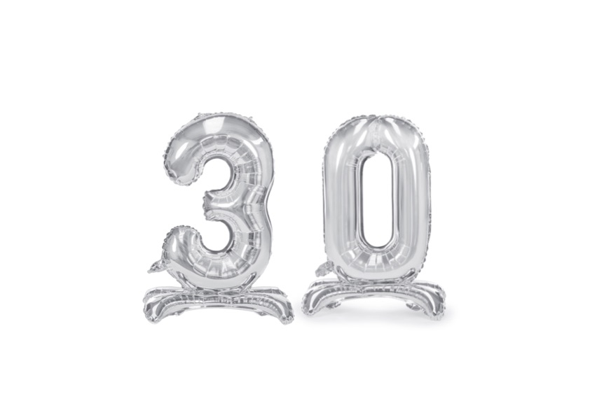 Stojący balon foliowy Cyfra ”3″ „0”