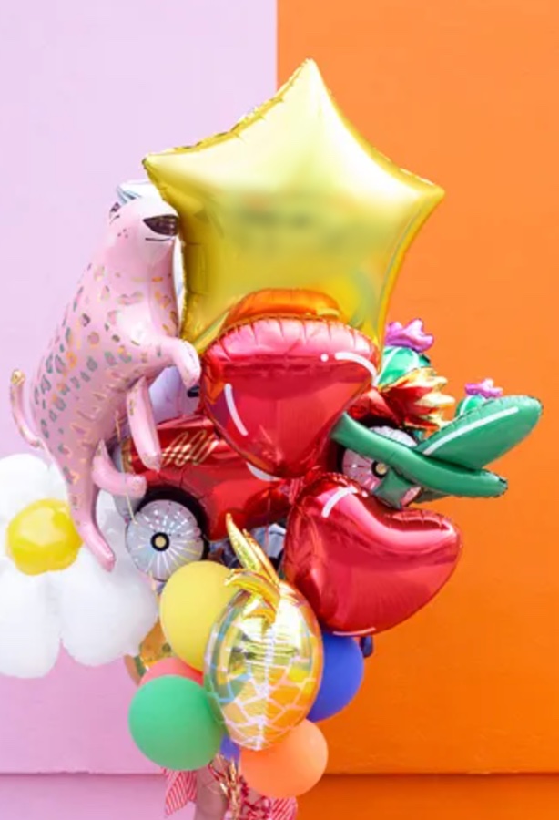 Balon foliowy XL złota Gwiazdka, 70 cm z helem