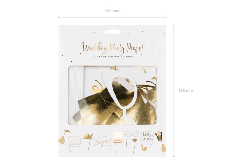 Gadżety do zdjęć na ślub (1 op. / 10 szt.)