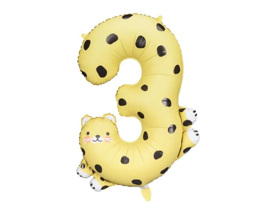 Balon foliowy Cyfra 3 – Gepard