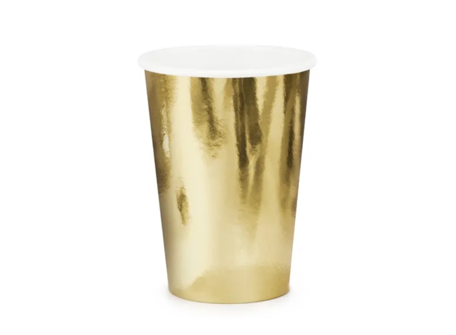 Kubeczki papierowe – złote (6 szt.)