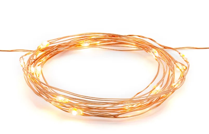 Lampki dekoracyjne LED w kolorze miedzianym