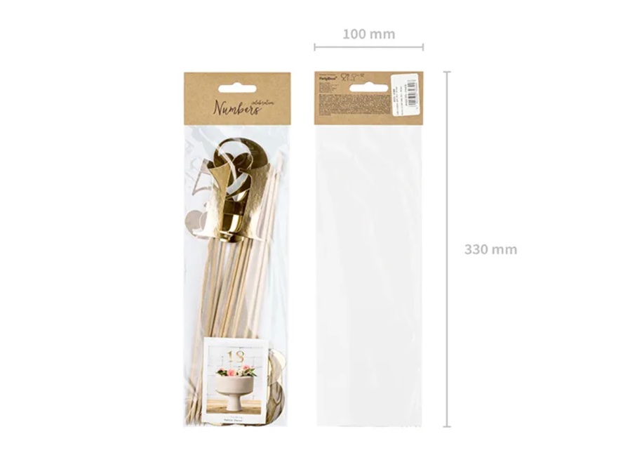 Numery na stół w kolorze złotym (1 op. / 11 szt.)