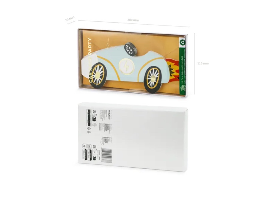 Zaproszenia Autko + koperta (1 op. / 6 szt.)