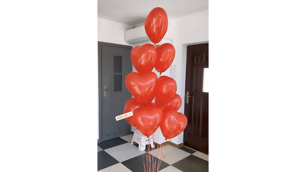 Bukiet z 11 balonów w kształcie serca