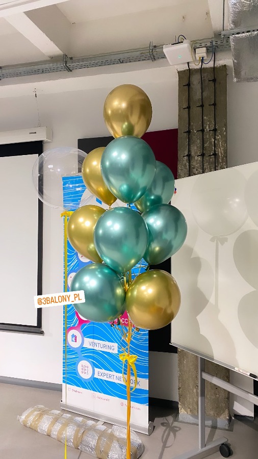 Bukiet balonów z 10 balonów na ciężarku