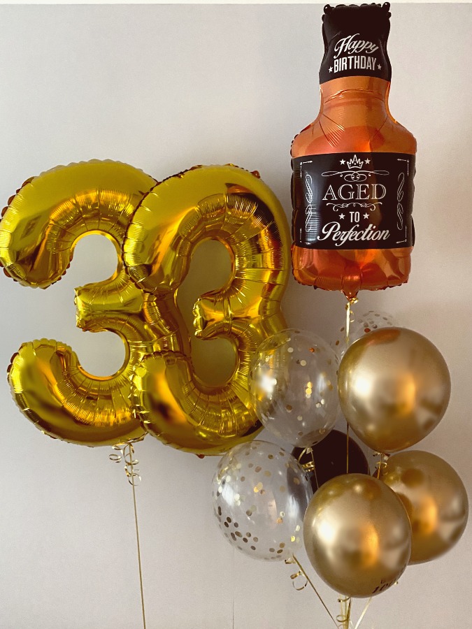 Zestaw balonów na 33 urodziny