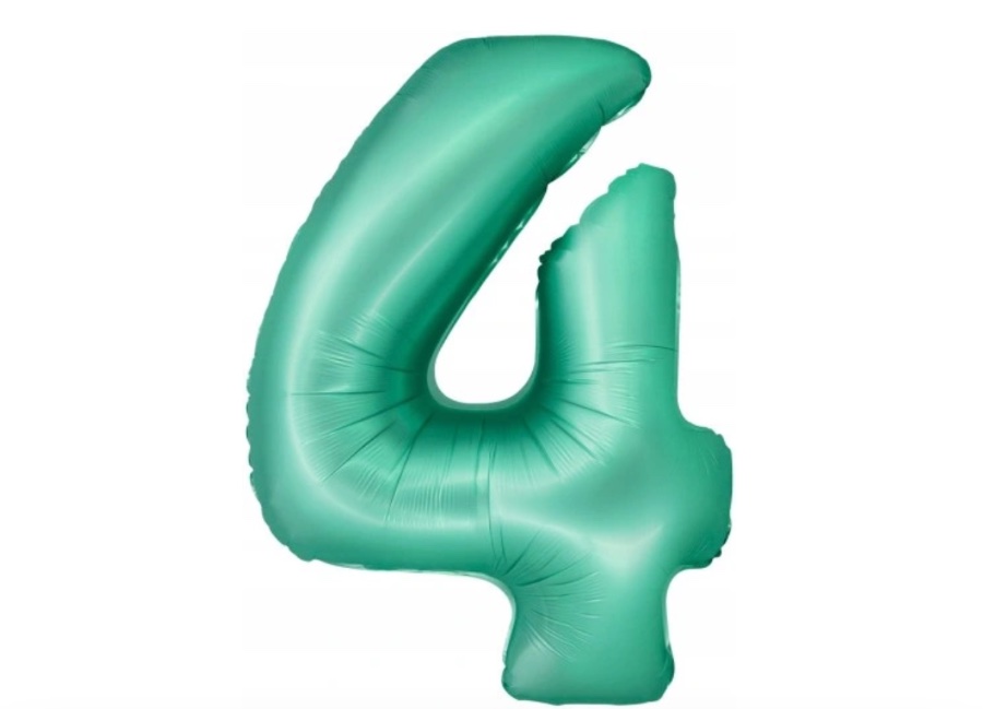 Cyfra 4 w zielonym kolorze