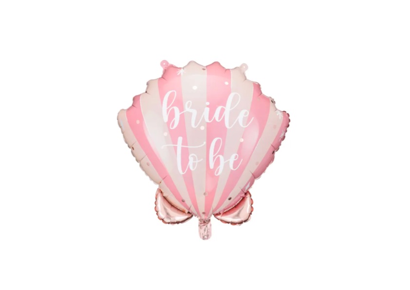 Balon foliowy Muszelka Bride to be z helem