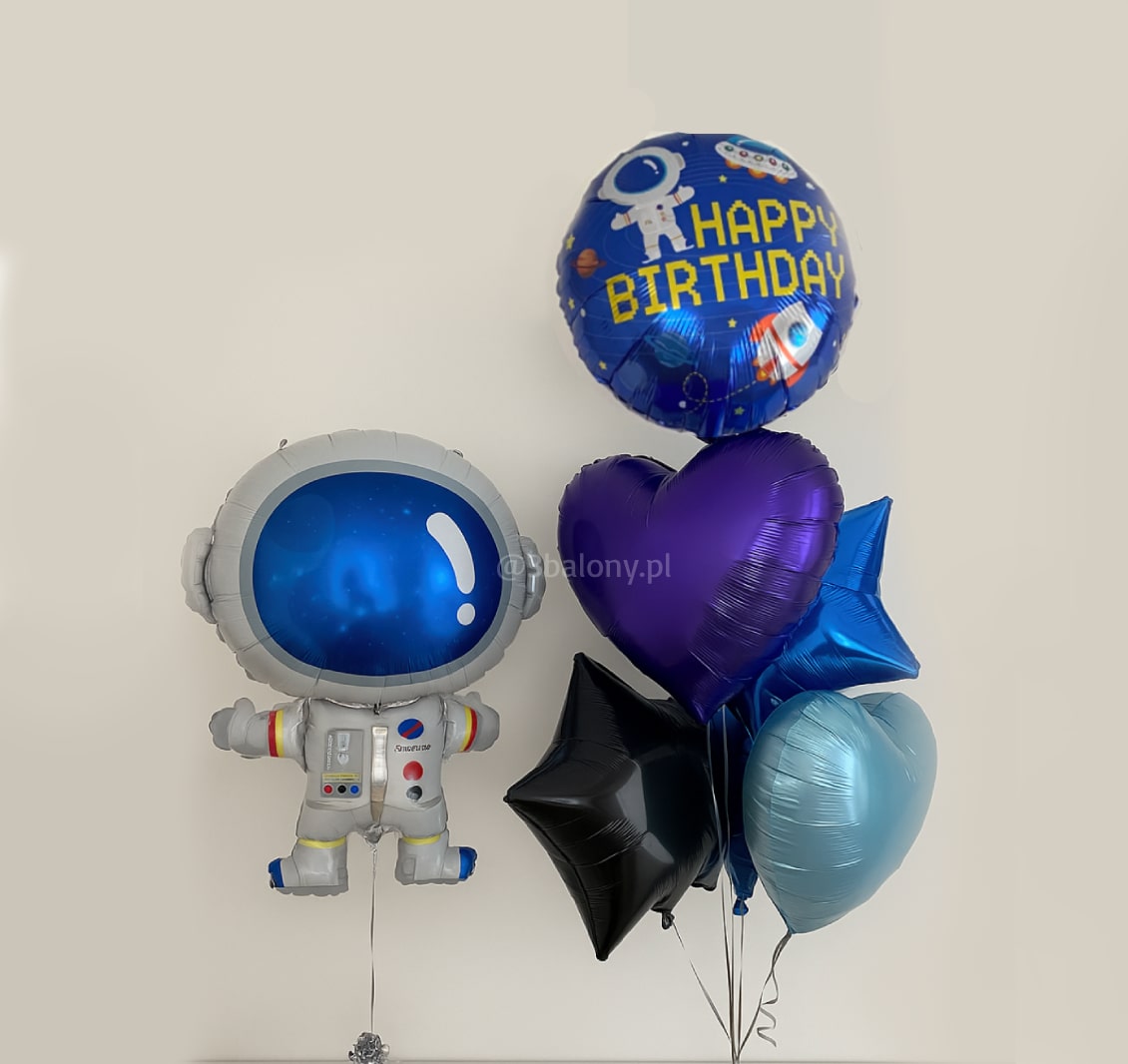 Duży zestaw urodzinowy z motywem kosmosu