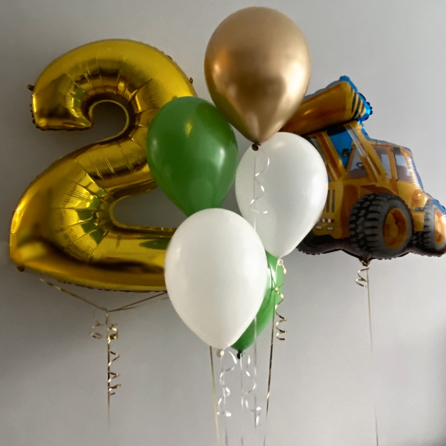 Balon koparka w zestawie z cyfrą