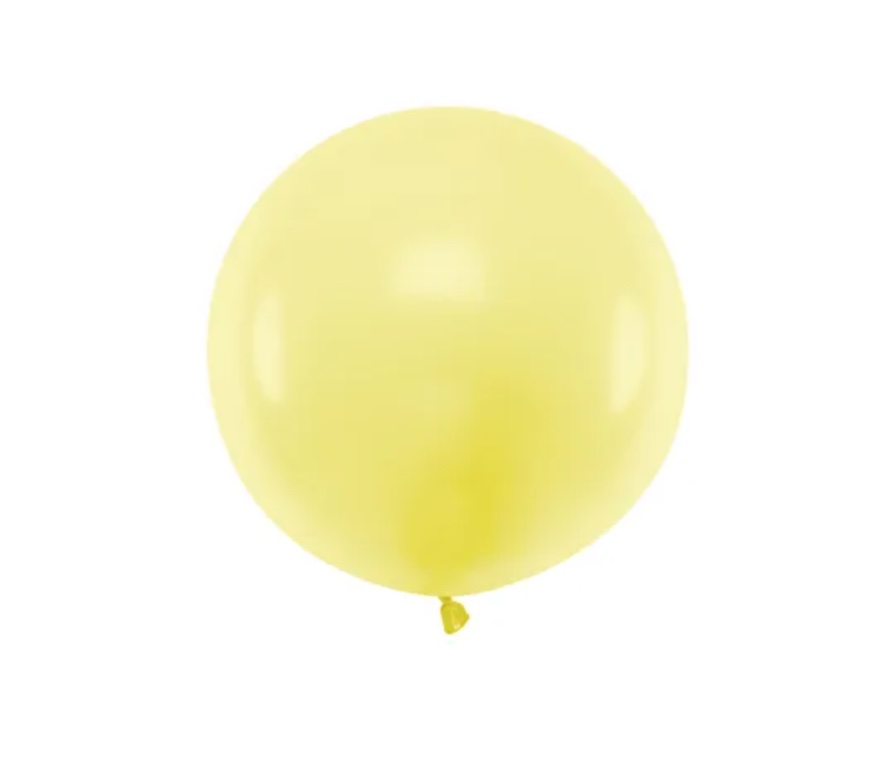 Balon okrągły 60 cm, Pastel Light Yellow