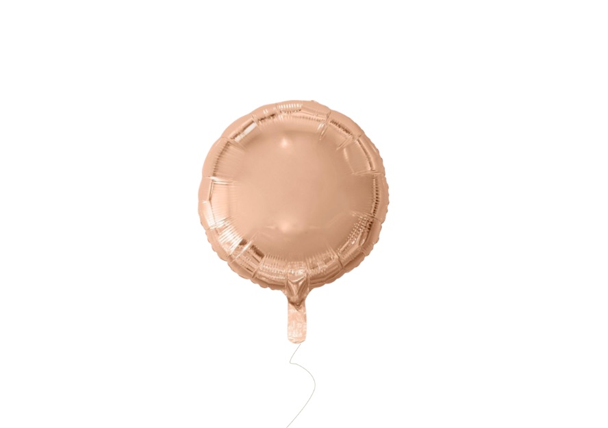 Różowo-złoty balon foliowy kula 18 cali z helem