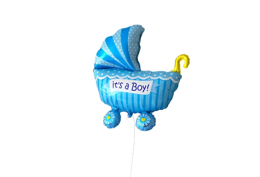 Balon foliowy w kształcie wózka „It’s a Boy!”