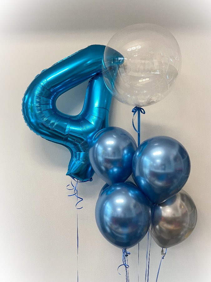 Balon foliowy cyfra 4 w zestawie