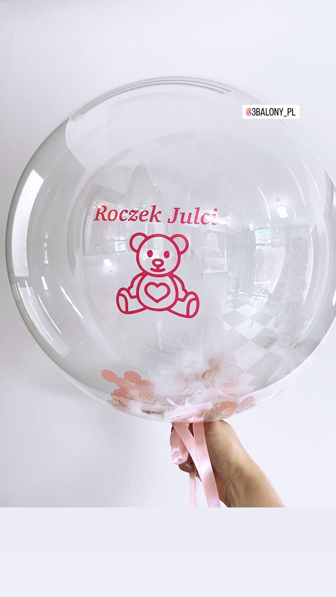 Balon bubble na roczek z twoim imieniem