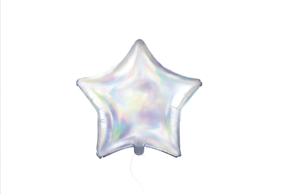 Opalizujący balon gwiazdka 40 cm