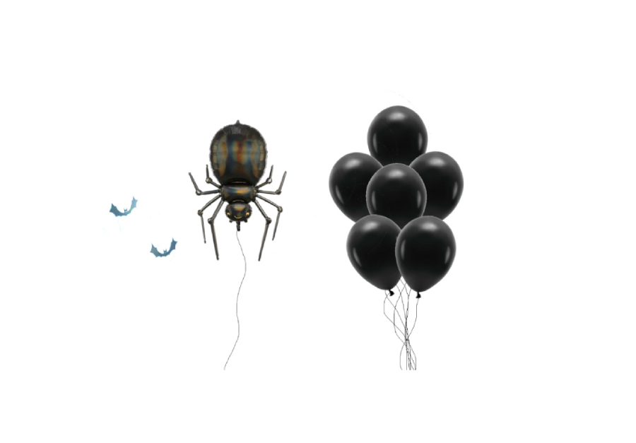 Bukiet balonowy w czarnym kolorze na Halloween