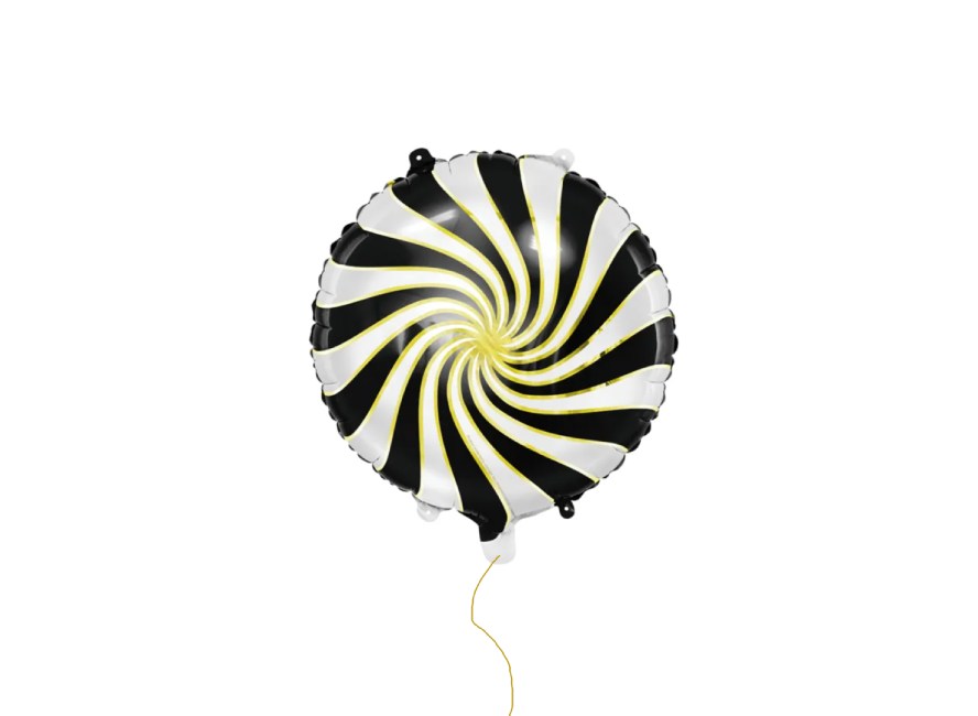Balon cukierek lizak, kolor czarny