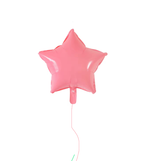 Balon foliowy gwiazda, kolor pastelowy róż