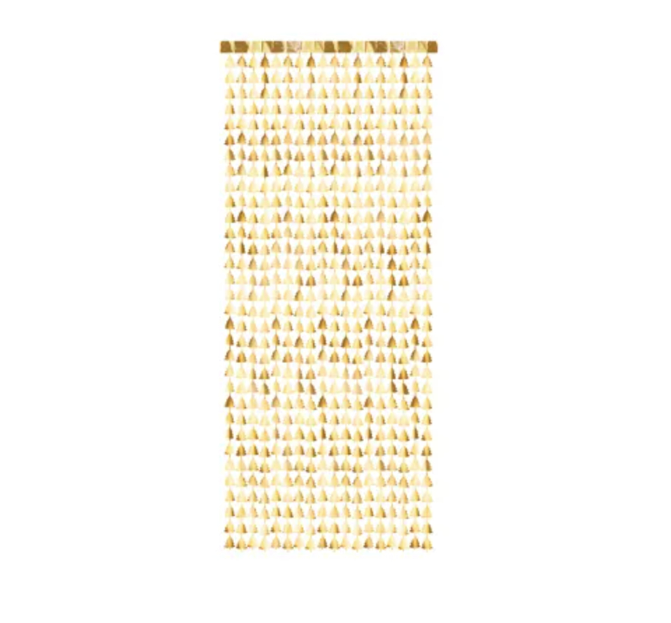 Kurtyna – złote Choinki w złotym kolorze