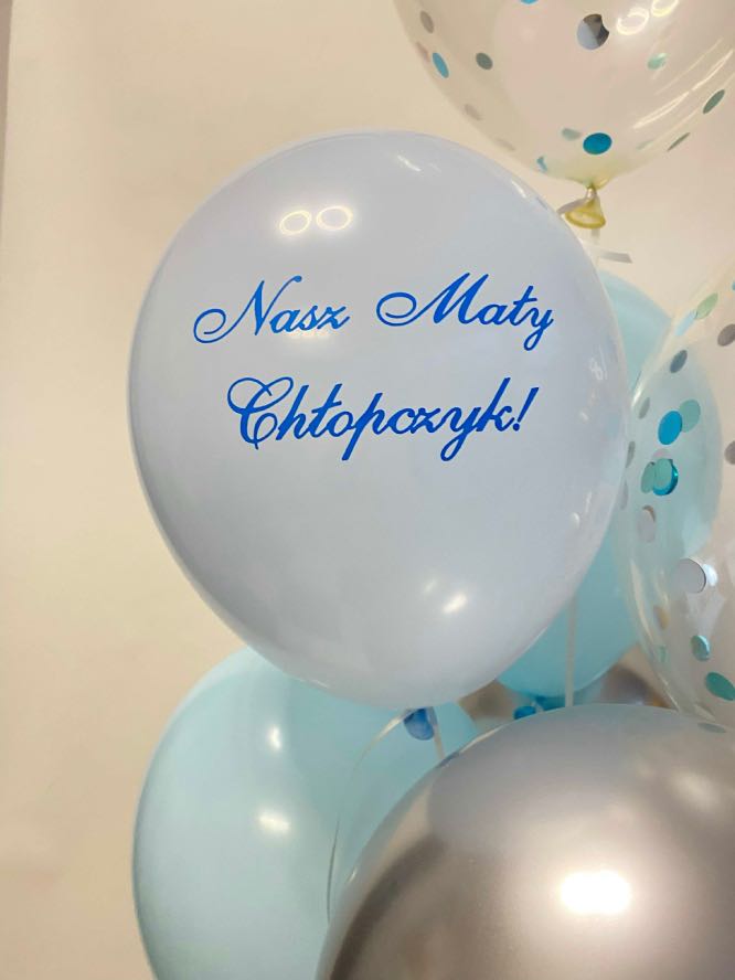 Balon lateksowy z nadrukiem nasz mały chłopczyk