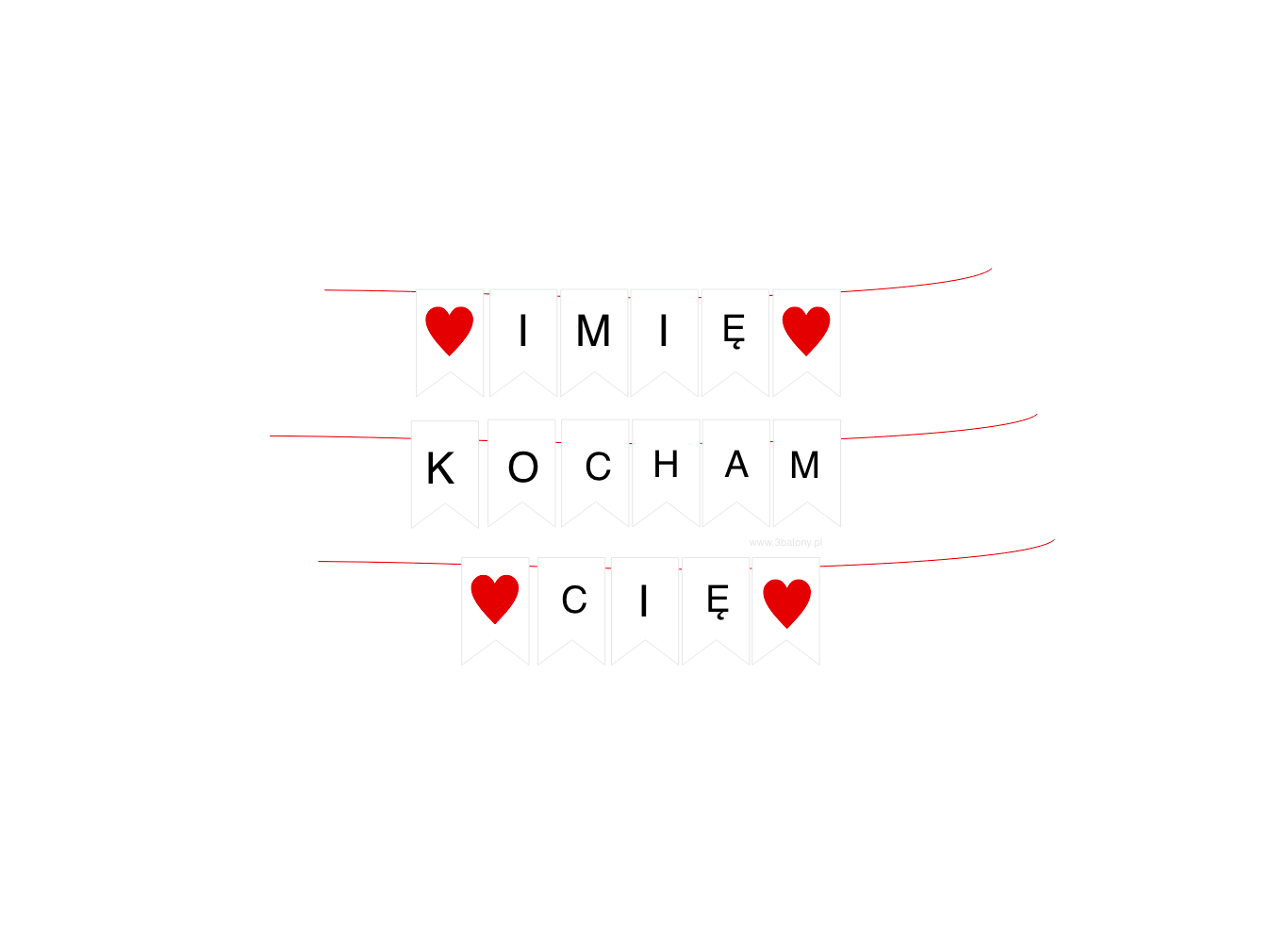 Baner IMIĘ Kocham Cię