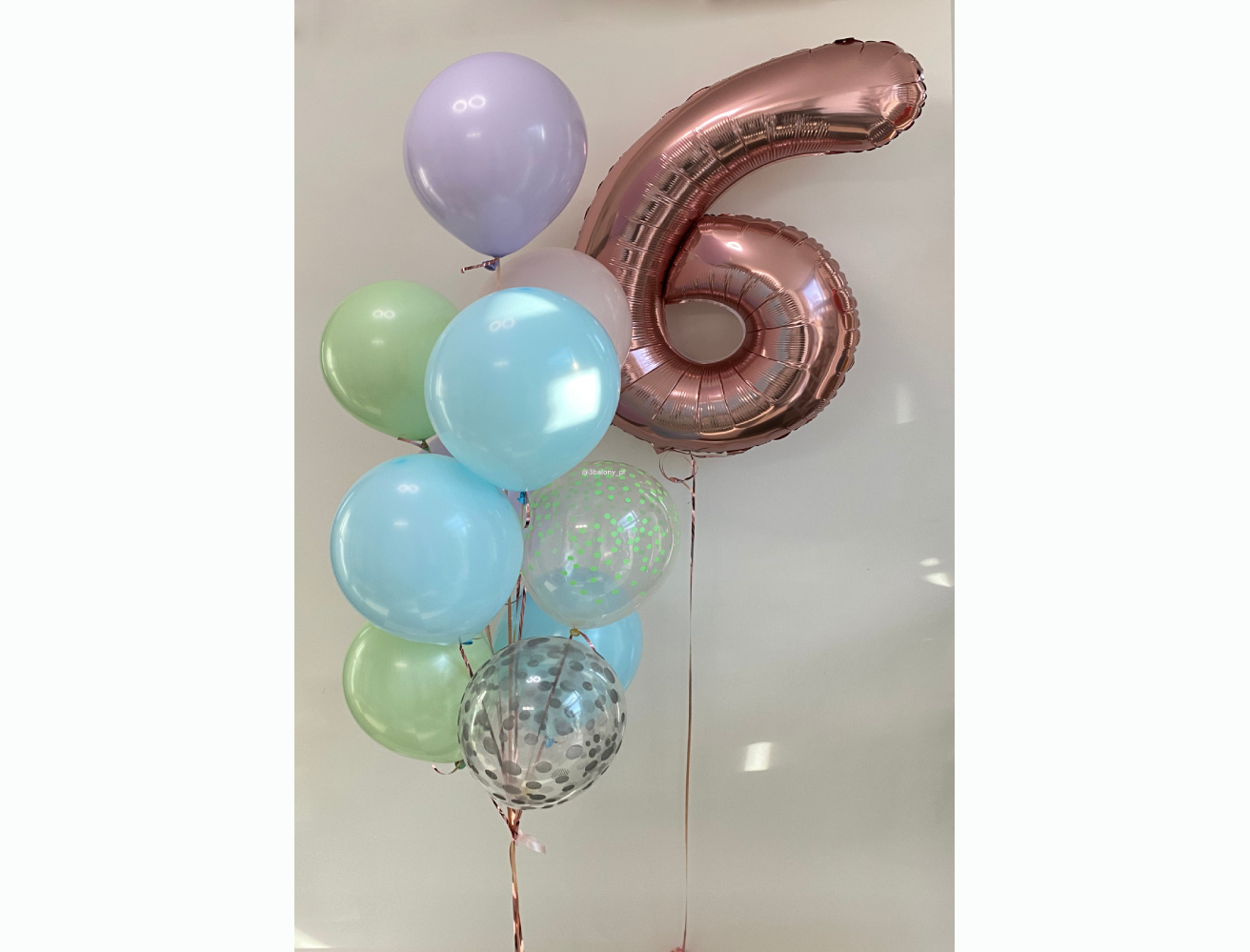 Balony z helem dla dziewczynki na 6 urodziny