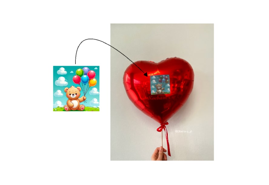 Balon na Walentynki TWOJE ZDJĘCIE + Tekst