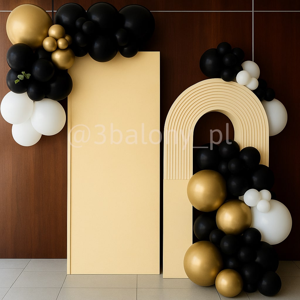 Ścianka do zdjęć z dwóch części + balony