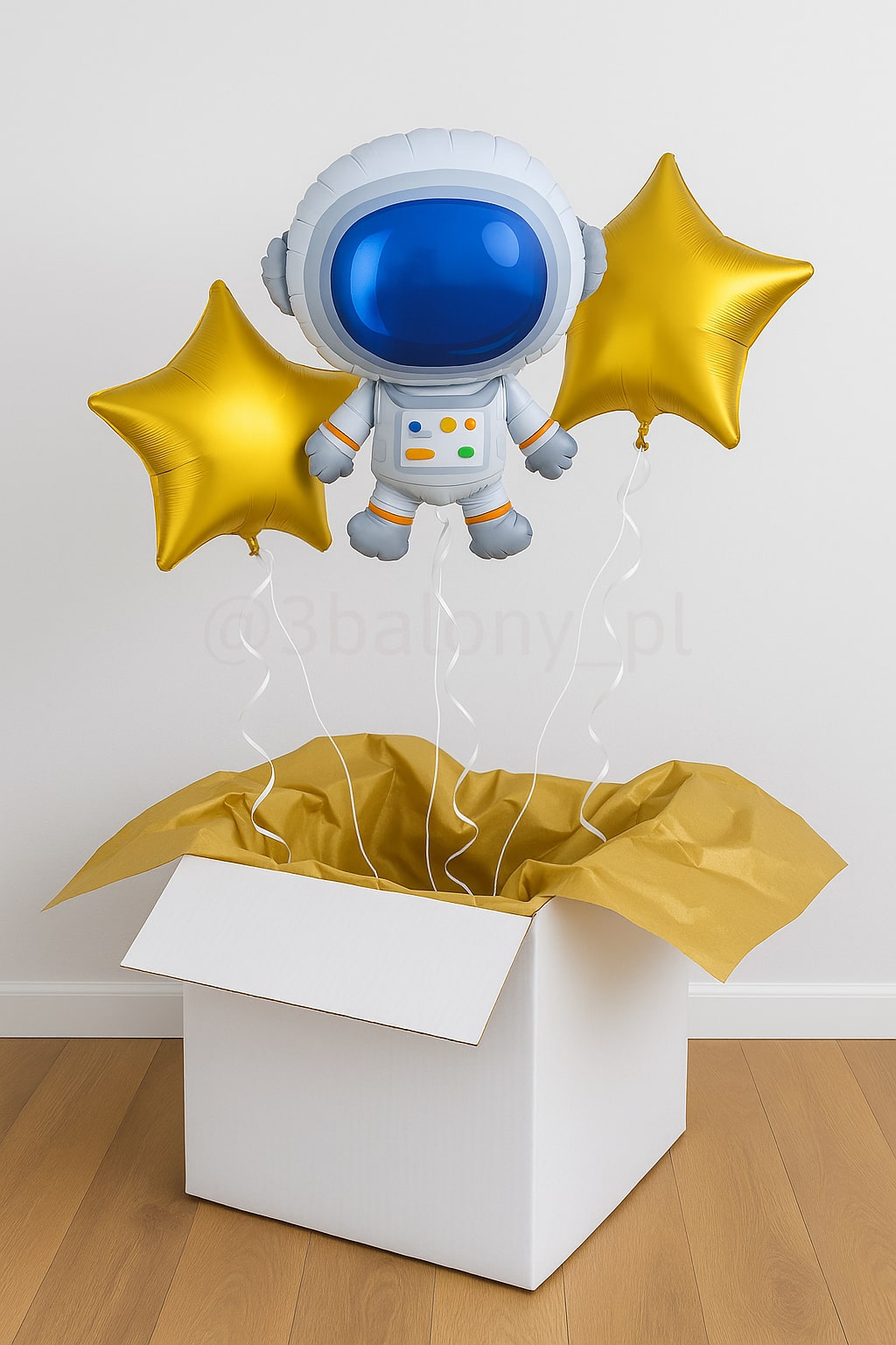 Zestaw balonów z motywem kosmosu w pudełku