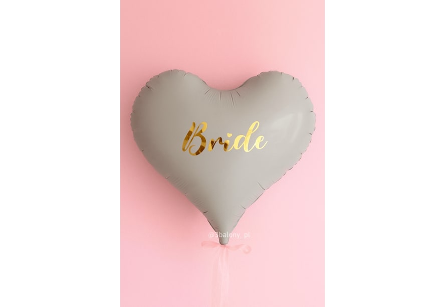 Balon bride serce, rozmiar 75×64,5 cm