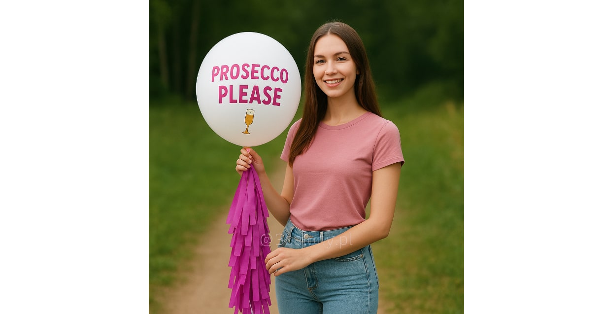Balon kula Prosecco please + kieliszek