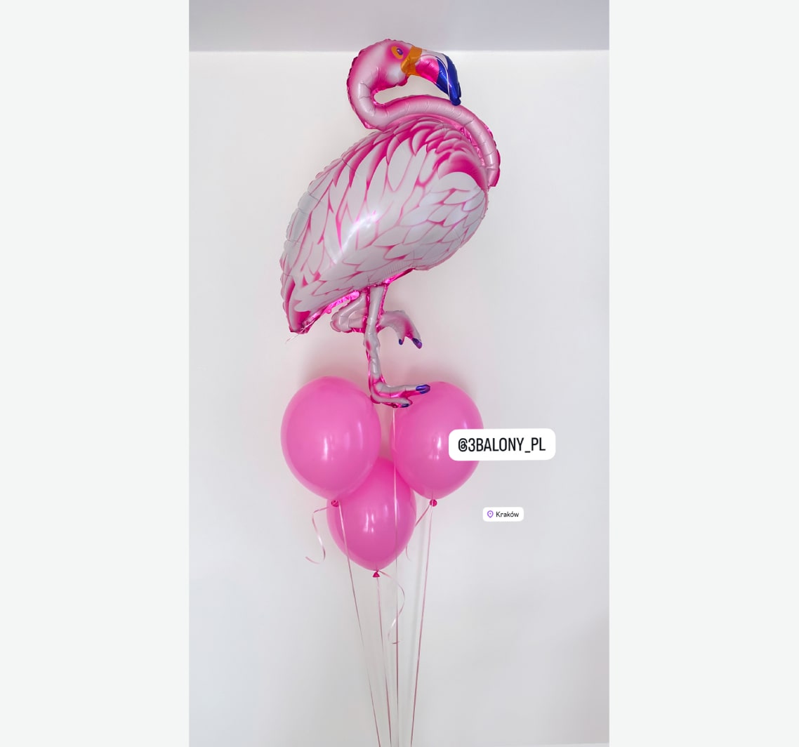 Zestaw pink flamingo